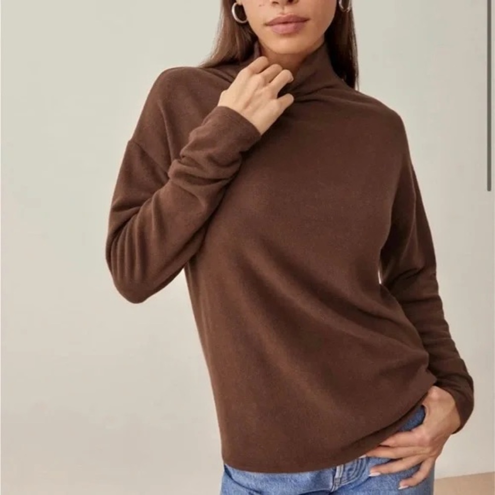 Reformation Kira Sweater in Brown